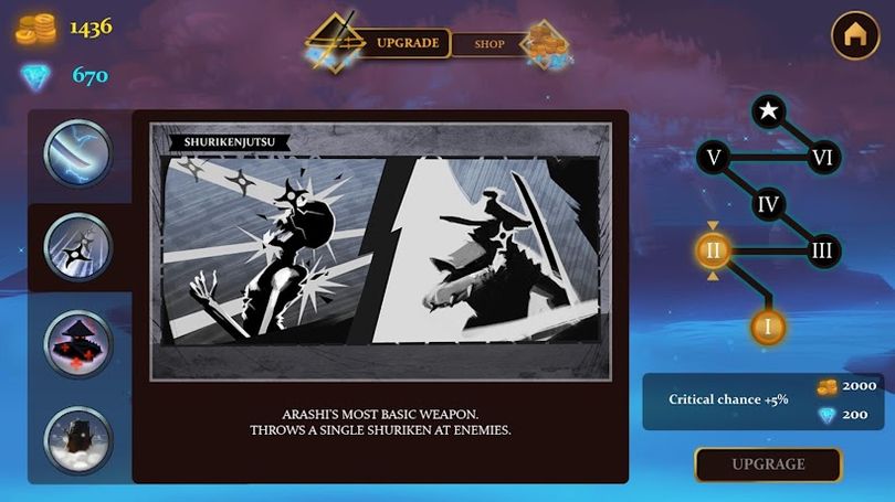 Hình ảnh Ninja Arashi MOD Vô Hạn Tiền