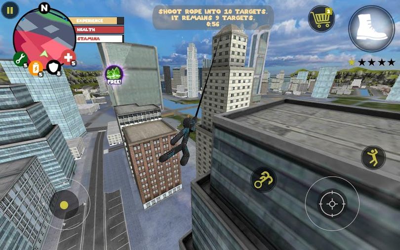 Hình ảnh Stickman Rope Hero MOD Vô Hạn Tiền