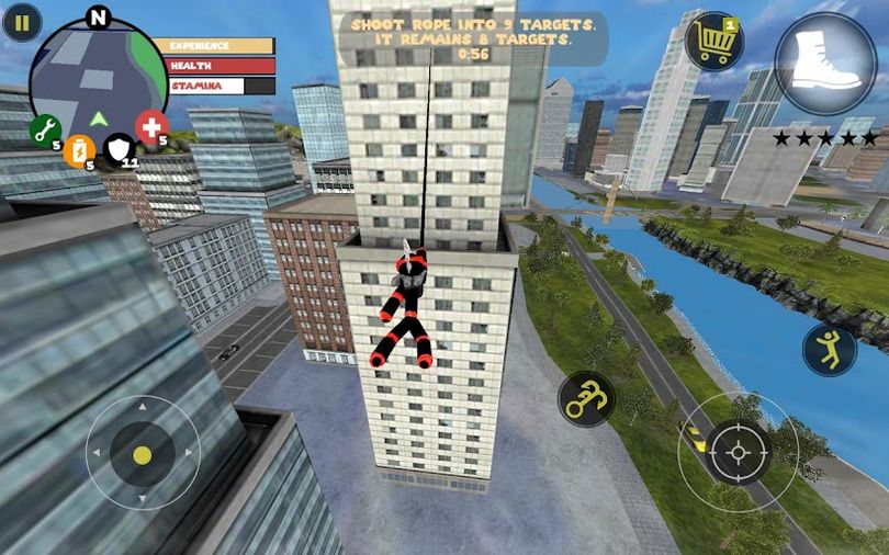 Hình ảnh Stickman Rope Hero MOD Vô Hạn Tiền